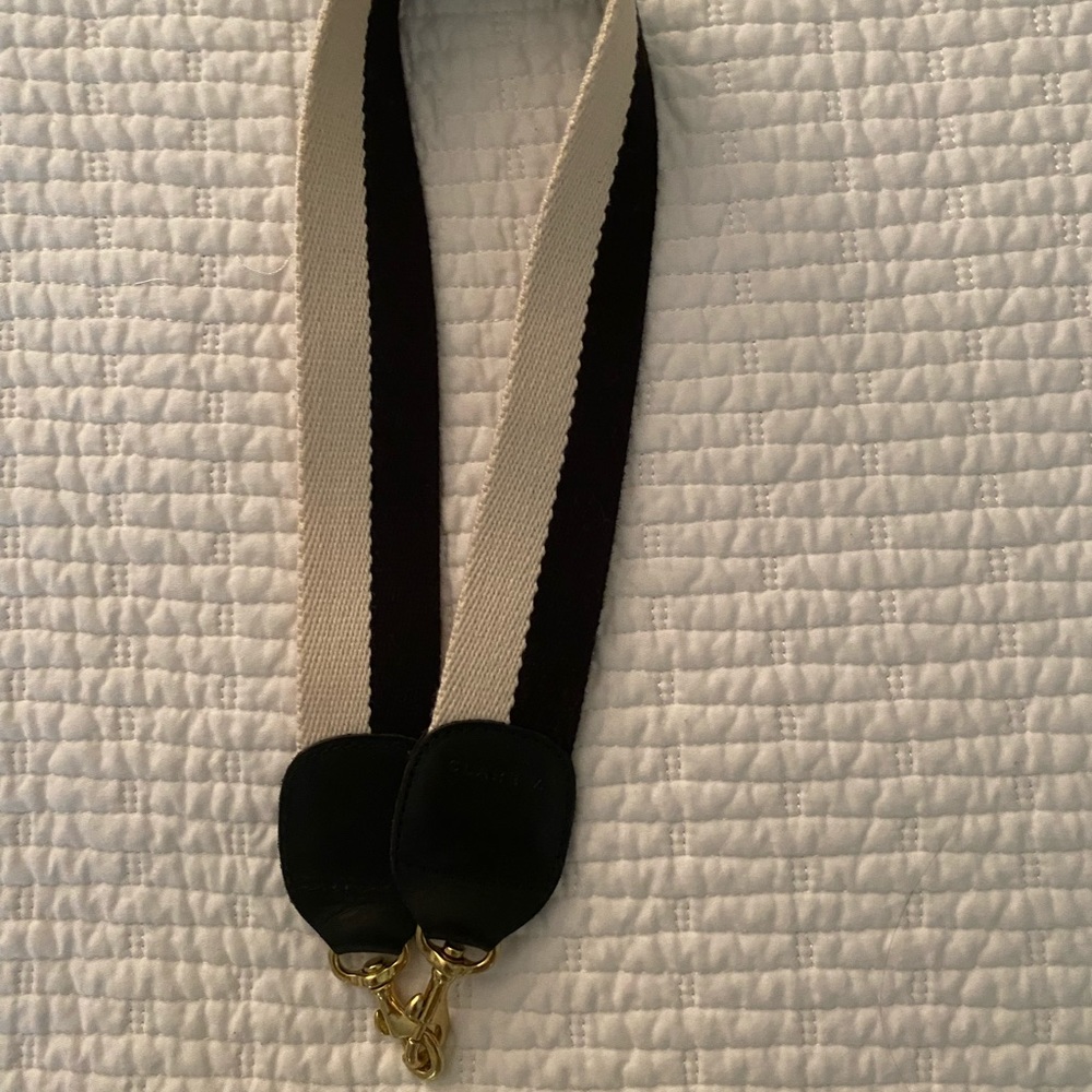 Clare V black and white short strap, brand new!